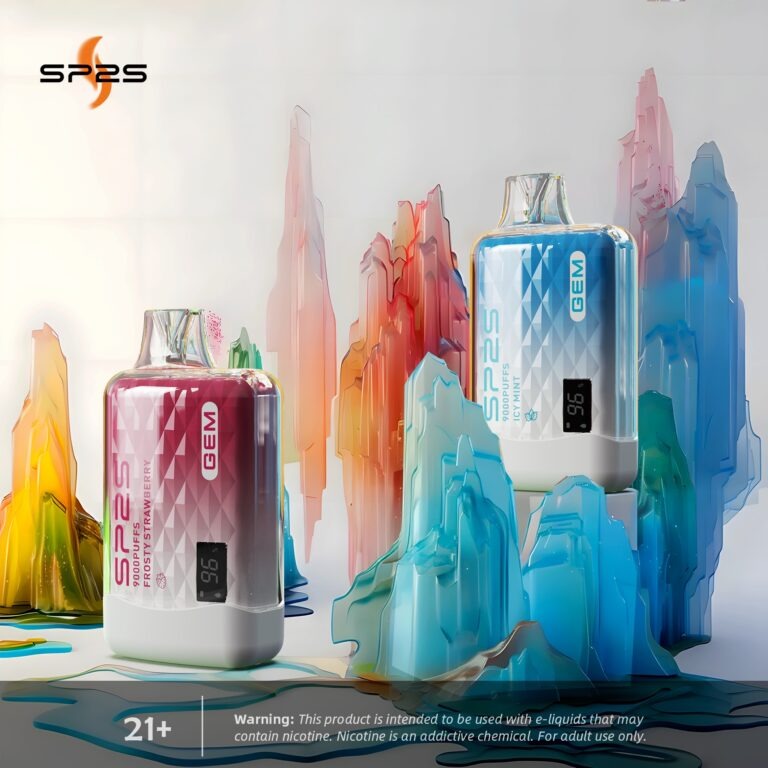 SP2S GEM 9000口拋棄式電子煙｜智能雙顯螢幕｜12ml大容量｜16種口味現貨